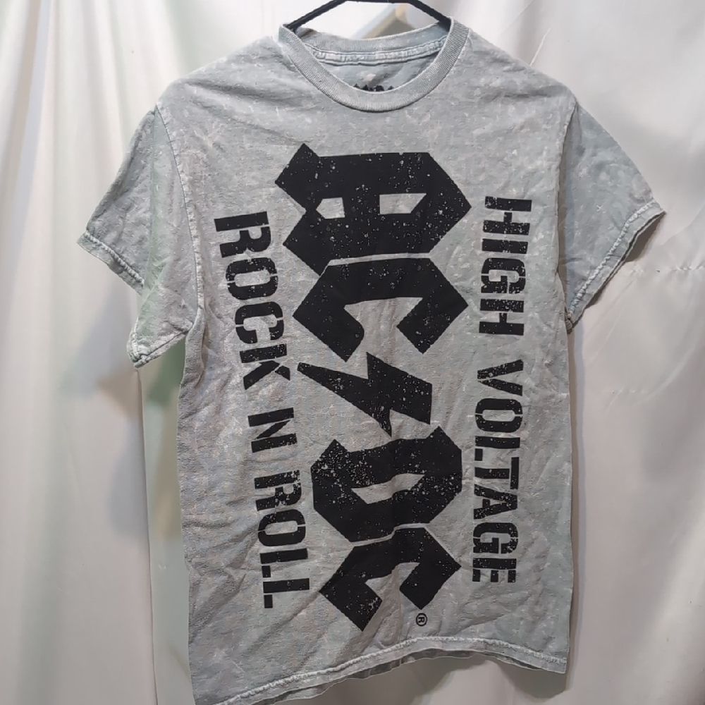 AC/DC High Voltage Rock N Roll Gray T-Shirt Size Small Petite NWOT